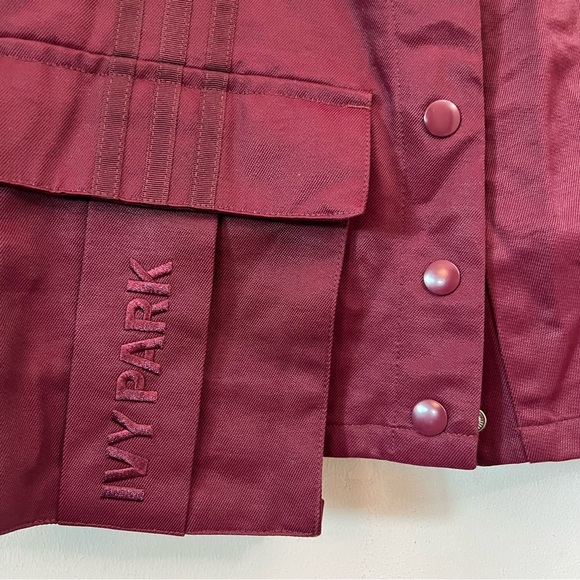 Adidas Ivy Park maroon snap skirt size XS - Picture 2 of 5
